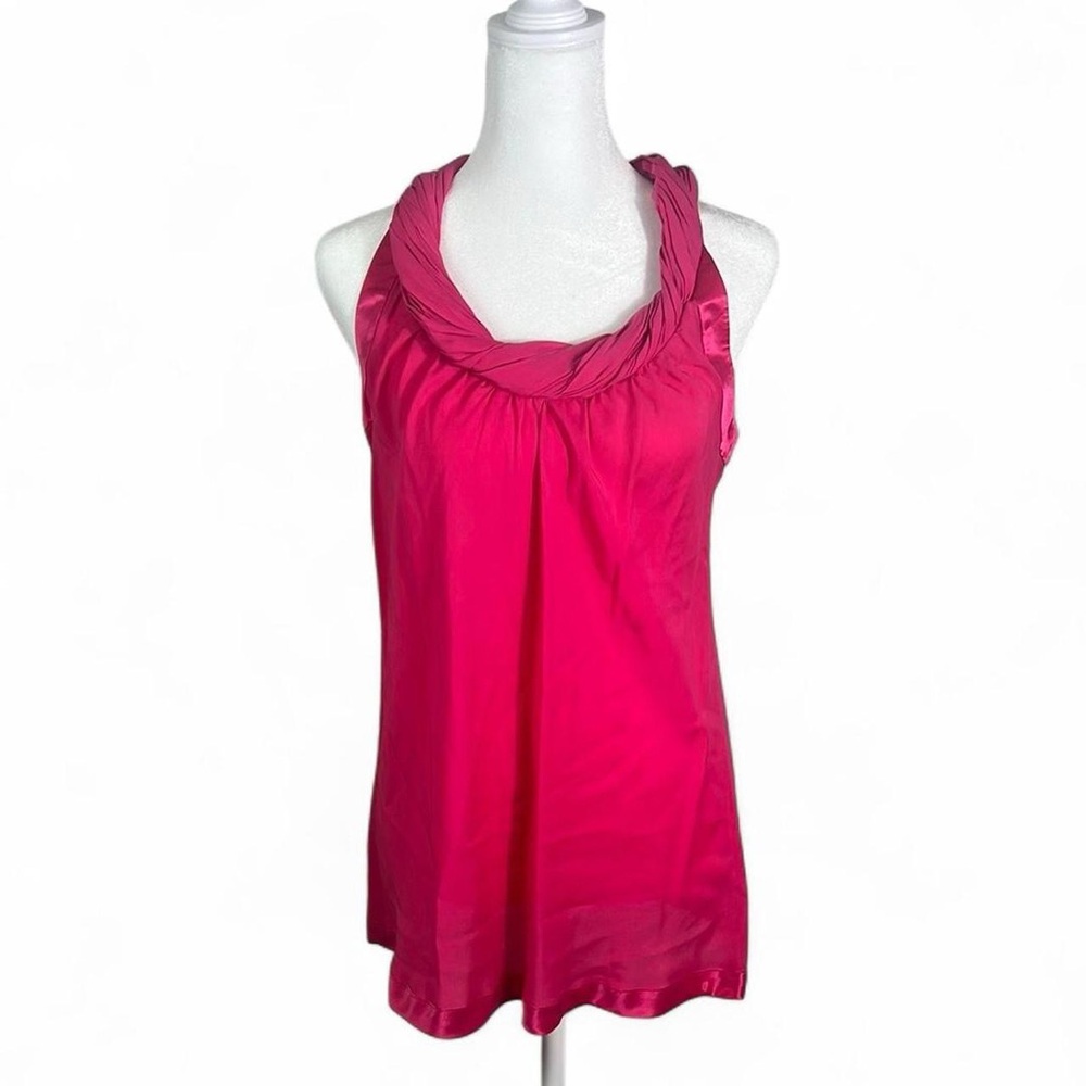 Banana Republic Pink Sleeveless Blouse Flowy Feminine Romantic Top Size S